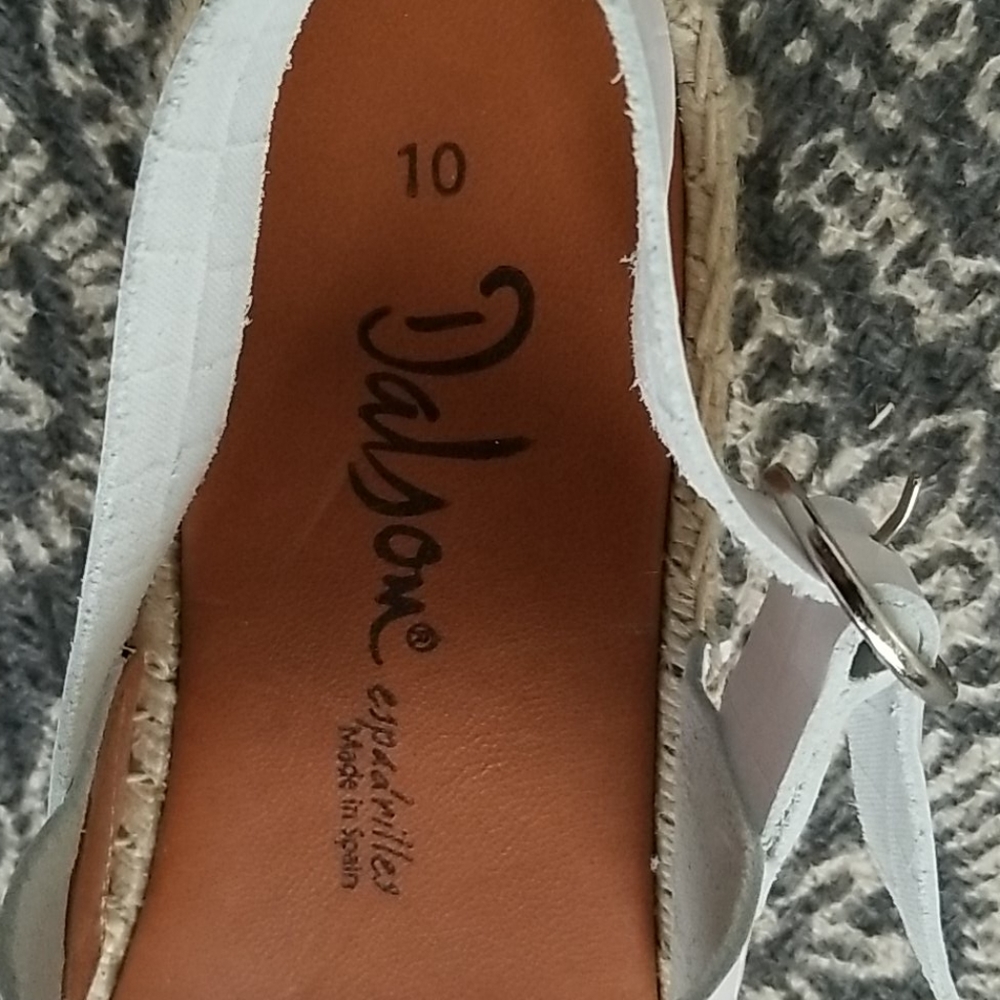 White Leather Espadrilles - Picture 4 of 4